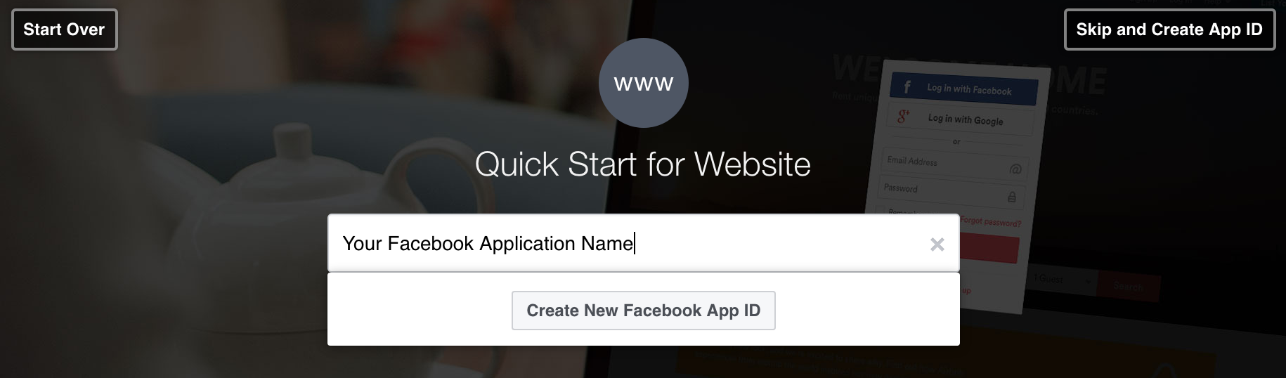 create an application name